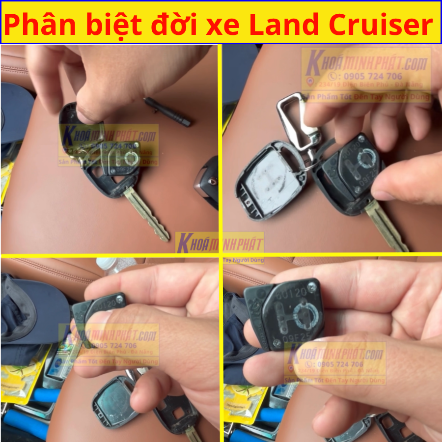 Chìa khoá remote học lệnh xe Toyota Land Cruiser đời 1998 đến 2007 