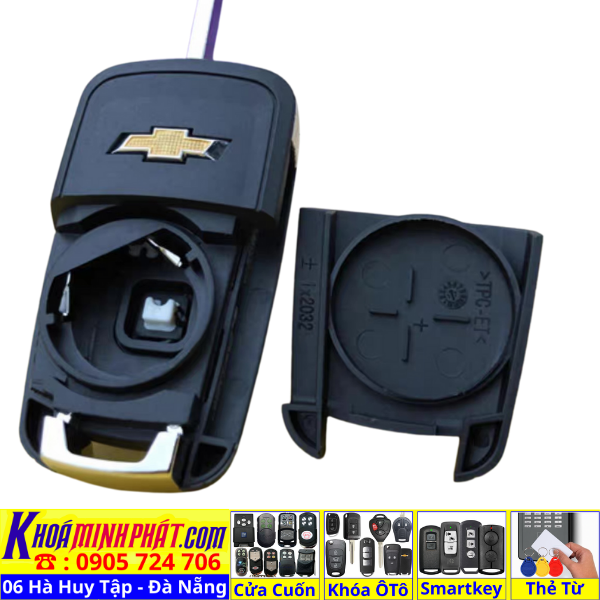 Vỏ Chìa khóa xe ô tô Chevrolet Cruze, Colorado, Orolado V10 - Làm Chìa Khoá Xe Ô Tô - Minh Phát Thay pin thay vỏ độ gập smartkey remote