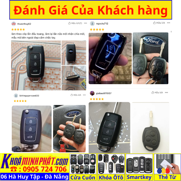 Chìa khóa remote xe ô tô Ford Transit đời 2005-2019 Full chức năng học lệnh điều khiển từ xa V28