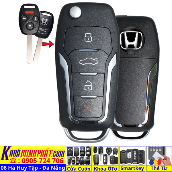 Làm Chìa Khóa Remote Xe Honda Civic, City, CRV, Brio, Accord, Fit – Học Lệnh Nhanh Tại Đà Nẵng V12