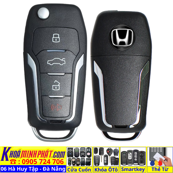 Chìa khóa remote xe Honda Accord, Civic, City, CR-V, Brio, Fit mẫu mới Full chức năng V12