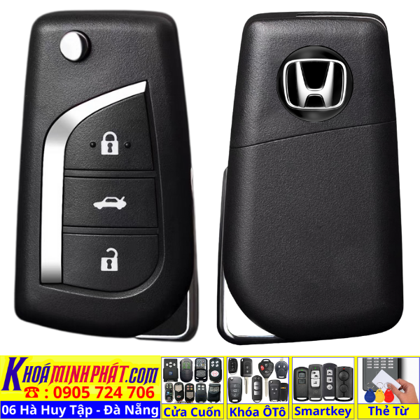 Chìa khóa remote xe Honda Accord, Civic, City, CR-V, Brio, Fit mẫu mới Full chức năng V13