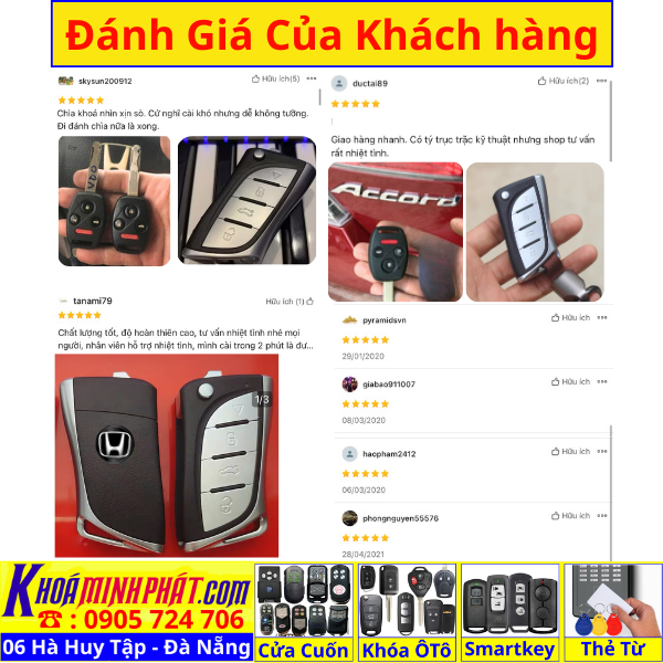 Chìa khóa remote xe Honda Accord, Civic, City, CR-V, Brio, Fit mẫu mới Full chức năng V19
