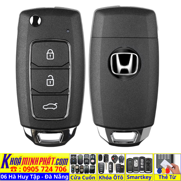 Chìa khóa remote xe Honda Accord, Civic, City, CR-V, Brio, Fit mẫu mới Full chức năng V28