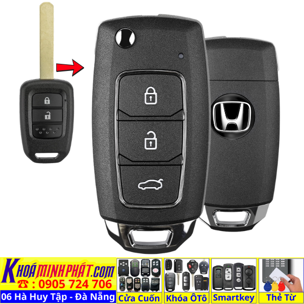 Chìa Khoá Gập Honda Brio Remote Tự Học Lệnh – Giải Pháp Làm Chìa Khoá Xe Ô Tô Đà Nẵng V28