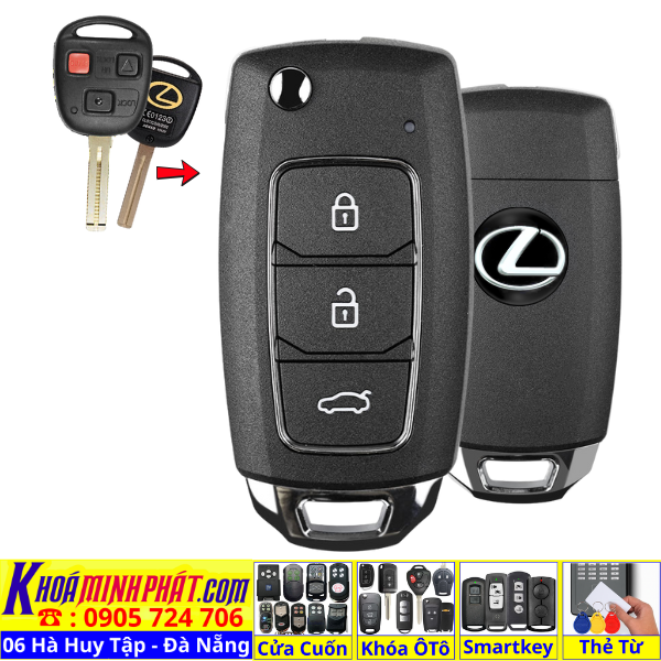 Dịch Vụ Làm Chìa Khoá & Sửa Remote Lexus LX470 GX470 Tại Đà Nẵng – Chìa Khoá Gập, Điều Khiển Cửa Ô Tô V28
