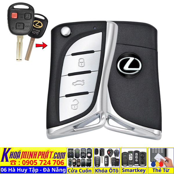 Chìa Khoá Học Lệnh Xe Ô Tô Lexus LX470 GX470 – Chìa Sẵn Mạch, Độ Gập Gấp Gọn Tại Đà Nẵng V19