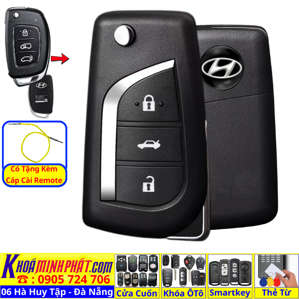Chìa Khoá Gập Sẵn Mạch Hyundai Solati – Remote Điều Khiển Cửa Ô Tô V13