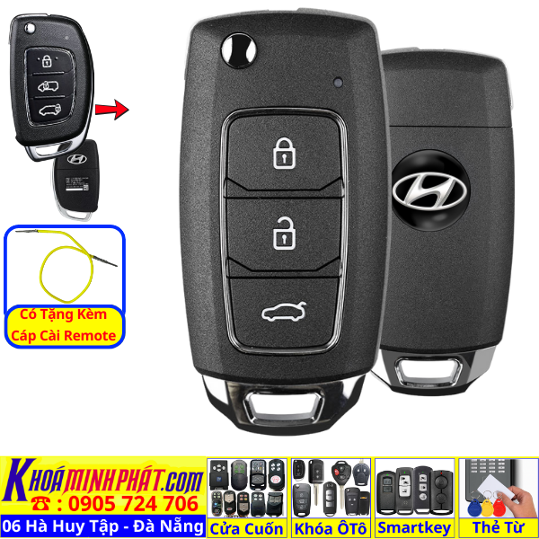 Chìa Khoá Ô Tô Hyundai Solati – Remote Gập Nguyên Mạch Dễ Sử Dụng V28