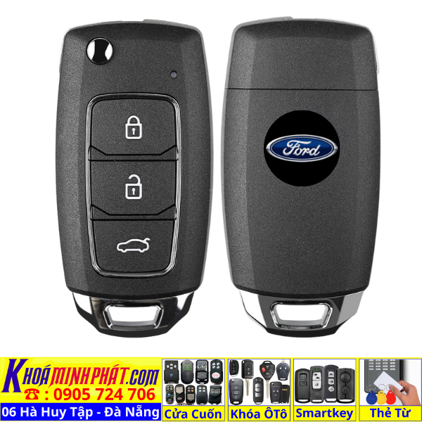 Chìa khóa remote độ gập xe Ford Escape mẫu mới Full chức năng học lệnh điều khiển nhanh V28