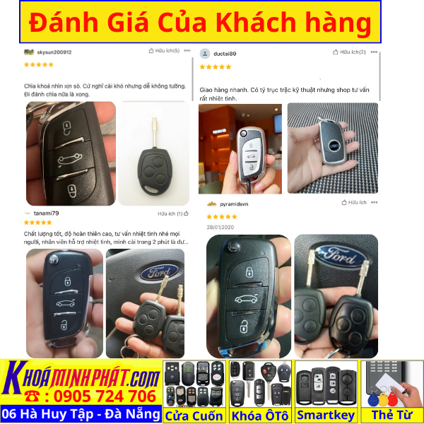 Chìa khóa remote xe ô tô Ford Transit đời 2005-2019 Full chức năng học lệnh điều khiển từ xa V11