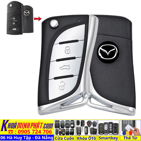 Chìa Sẵn Mạch Mazda 3S – Chìa Khoá Học Lệnh Xe Ô Tô, Điều Khiển Từ Xa Nhạy Sóng V19