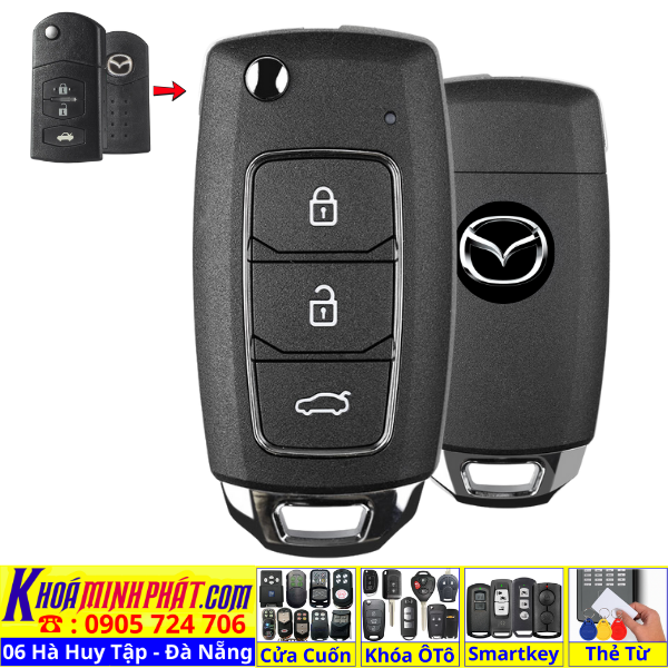 Remote Mẫu Gập Gọn Mazda 3S & Mazda 3 Đời 2005–2015 – Chìa Khoá Xe Ô Tô Học Lệnh V28
