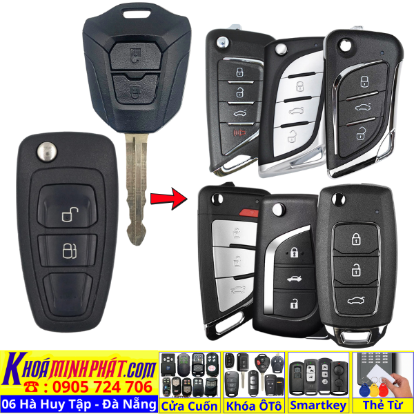 Chìa khóa remote xe Mazda BT50 mẫu mới Full chức năng học lệnh điều khiển tự cài đặt trên xe 