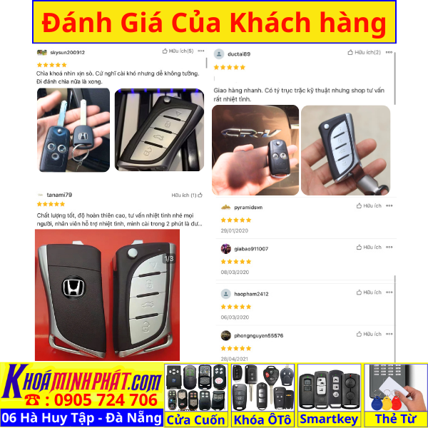Chìa khoá gấp gọn Honda Civic CRV Accord Jazz đời 2010-2016 remote học lệnh xe ô tô full chức năng V19