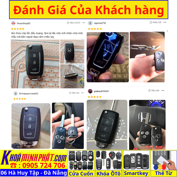Chìa khoá gấp gọn Honda Civic CRV Accord Jazz đời 2010-2016 remote học lệnh xe ô tô full chức năng V28