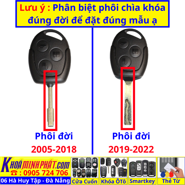 Chìa khóa remote xe ô tô Ford Transit đời 2005-2019 Full chức năng học lệnh điều khiển từ xa