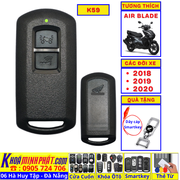 Làm Chìa khoá Smartkey xe Honda AB Air Blade tại Đà Nẵng Vision Lead Vario