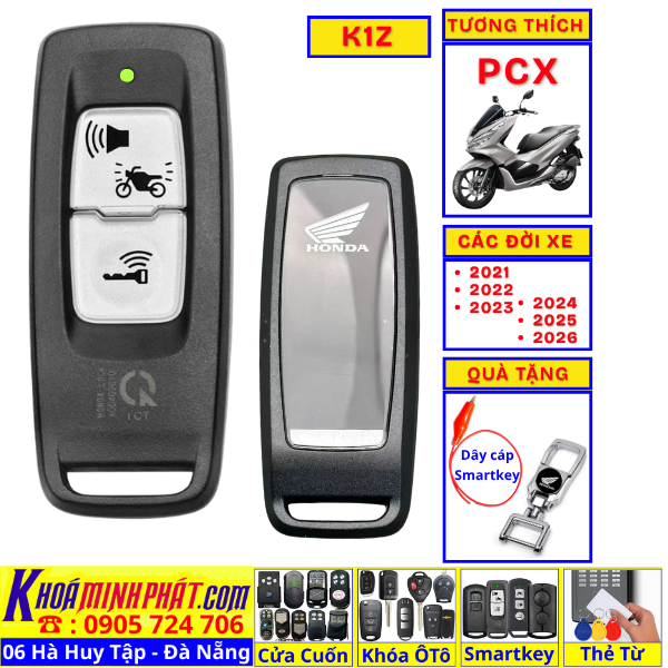 Làm Chìa khoá Smartkey Honda PCX tại Đà Nẵng SH125i ,SH Mode, PCX, SH300i, AB airblade, Lead, Vision, Vario Winner  SH 150 160 k1z