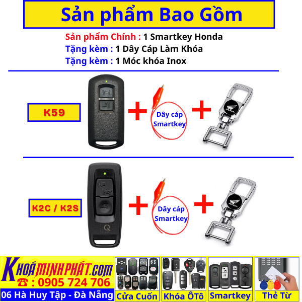 Làm Chìa khoá Smartkey xe Honda Vario AB Air Blade Vision Lead tại Đà Nẵng