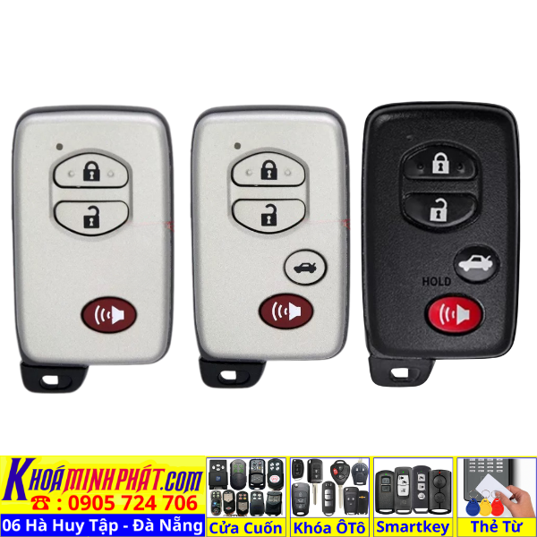 Vỏ Smartkey Toyota Camry, Venza, Altis, Land Cruiser Prado, Corolla Cross - Làm Chìa Khoá Xe Ô Tô - Minh Phát Thay pin thay vỏ độ gập smartkey remote
