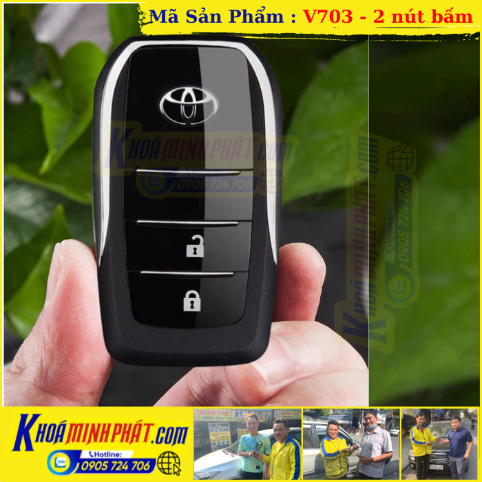 Hình ảnh Vỏ Chìa khoá Độ gập xe Toyota Vios 2 nút bấm 1