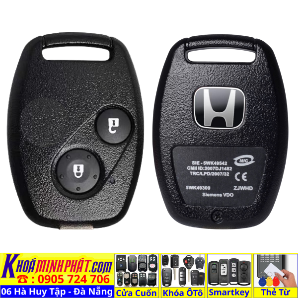 Vỏ Chìa Khoá remote điều khiển xe ô tô Honda Civic, CRV, City, Accord, fit V31 - Làm Chìa Khoá Xe Ô Tô - Minh Phát Thay pin thay vỏ độ gập smartkey remote