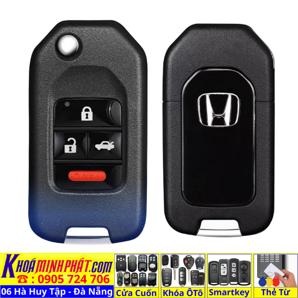 Vỏ Chìa khoá Honda Civic, CRV, City, Accord Odyssey Jazz fit độ gập V32 - Làm Chìa Khoá Xe Ô Tô - Minh Phát Thay pin thay vỏ độ gập smartkey remote