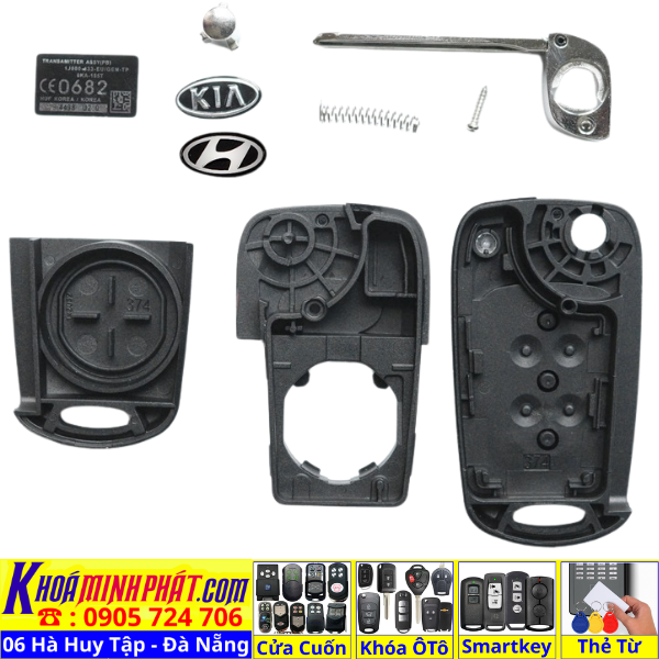 Vỏ Chìa Khóa Xe Ô Tô Kia Morning, Picanto, Cerato, Forte, K3, Rio, Soul, Sportage, Sorento, Carens, Rondo, Optima V41 - Làm Chìa Khoá Xe Ô Tô - Minh Phát Thay pin thay vỏ độ gập smartkey remote
