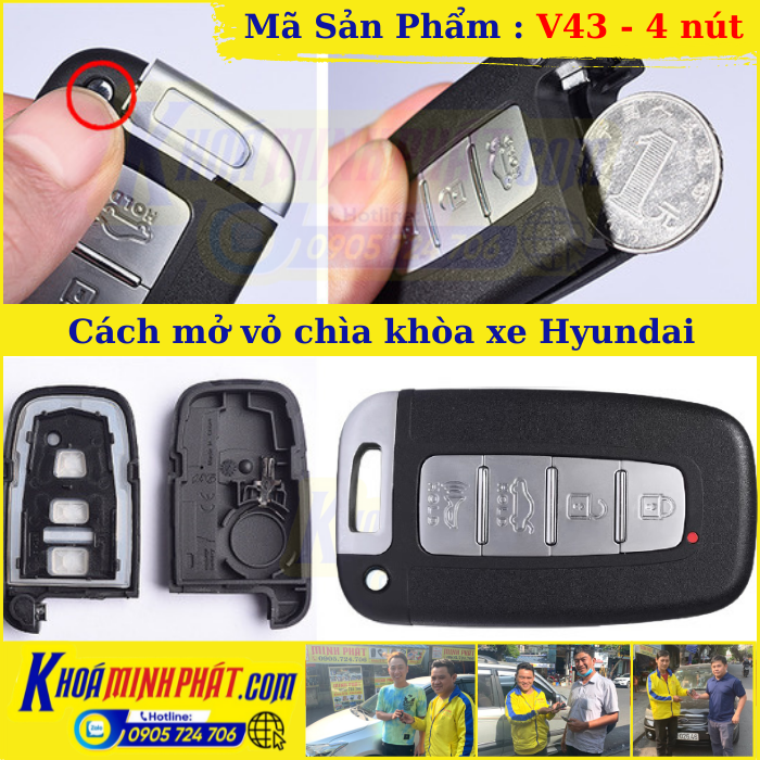 Hình ảnh Vỏ Chìa Khóa Hyundai Santafe 1