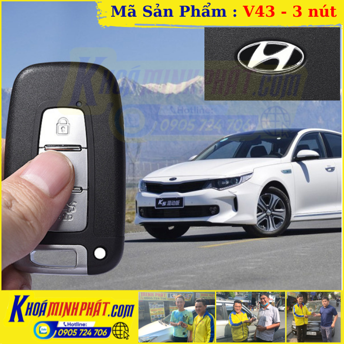 Hình ảnh Vỏ Chìa khoá Hyundai Santafe 1