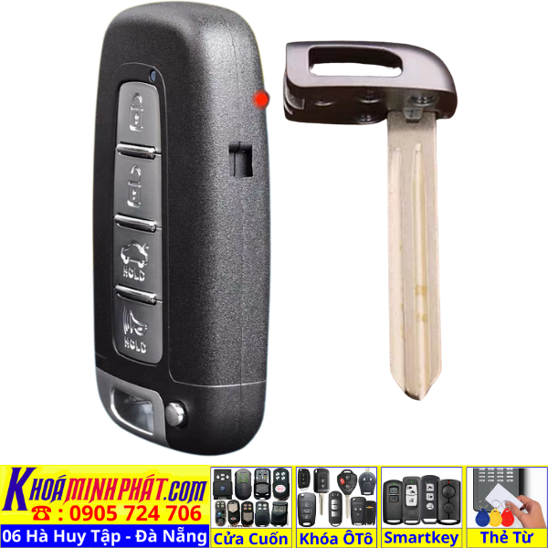 Vỏ Chìa khóa Smartkey xe Kia Cerato, Sportage, Forte, Sorento, Sportage, Optima V44 - Làm Chìa Khoá Xe Ô Tô - Minh Phát Thay pin thay vỏ độ gập smartkey remote