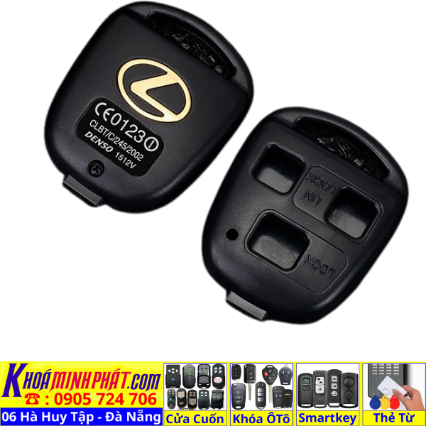 Vỏ Chìa Khóa Xe Lexus LX470 RX350 GX470 ES350 LS460 IS250 NX200t LX570 RX450h 3 Nút Không Cần Cắt Chìa V72.3 - Làm Chìa Khoá Xe Ô Tô - Minh Phát Thay pin thay vỏ độ gập smartkey remote