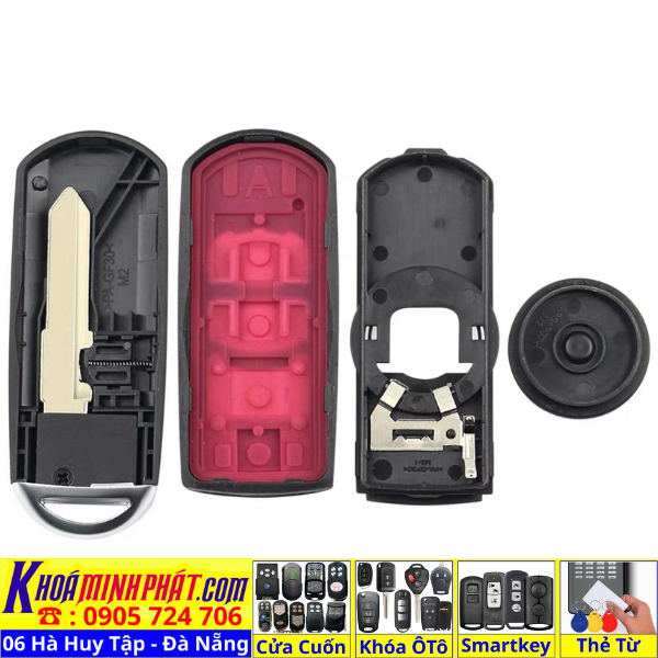 [GIÁ ƯU ĐÃI] Vỏ Chìa Khóa Smartkey Mazda CX5 CX8 CX9 Mazda 3 Mazda 6 Mazda 2 Mẫu V980 V981 - Làm Chìa Khoá Xe Ô Tô - Minh Phát Thay pin thay vỏ độ gập smartkey remote