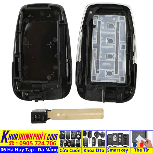 Vỏ Nâng Cấp Smartkey Toyota Land Cruiser Prado Camry Fortuner Vios Altis Hilux – Thay Dễ Dàng, Sang Trọng V710 - Làm Chìa Khoá Xe Ô Tô - Minh Phát Thay pin thay vỏ độ gập smartkey remote