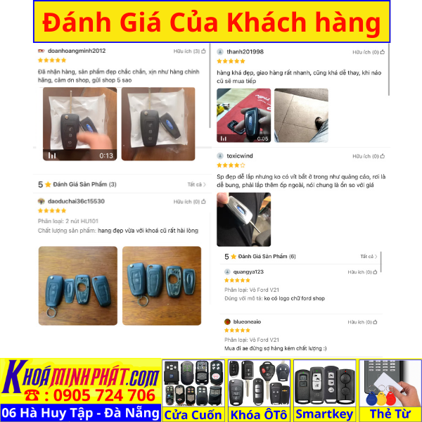 Vỏ Chìa khóa xe Ford Ranger, Tourneo Momdeo Focus  V21 - Làm Chìa Khoá Xe Ô Tô - Minh Phát Thay pin thay vỏ độ gập smartkey remote