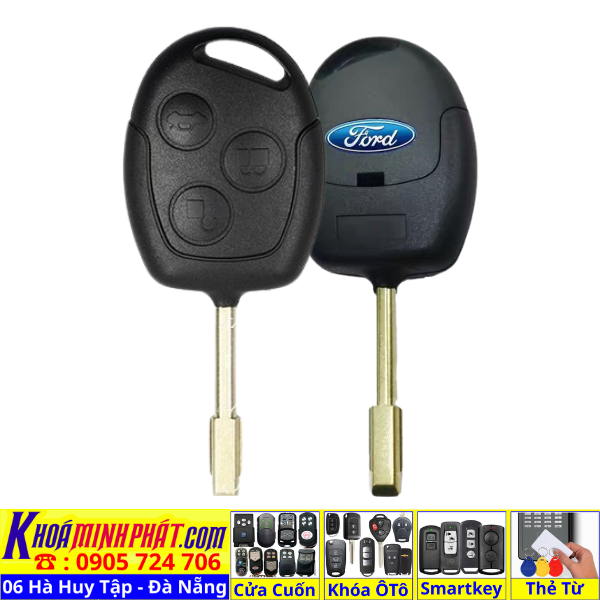 Vỏ Chìa khoá độ gập xe ô tô Ford Transit Momdeo Focus V20 V22 - Làm Chìa Khoá Xe Ô Tô - Minh Phát Thay pin thay vỏ độ gập smartkey remote