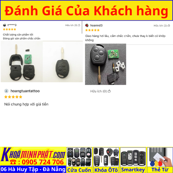 Vỏ Chìa khoá độ gập xe ô tô Ford Transit Momdeo Focus V20 V22 - Làm Chìa Khoá Xe Ô Tô - Minh Phát Thay pin thay vỏ độ gập smartkey remote