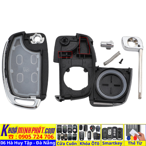 Vỏ Chìa khoá xe ô tô Hyundai Solati, Accent,I10, I20, I30 , Elantra, Santafe V42 - Làm Chìa Khoá Xe Ô Tô - Minh Phát Thay pin thay vỏ độ gập smartkey remote