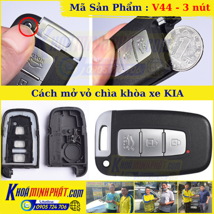 Hình ảnh Vỏ Chìa khoá xe Kia Cerato Smartkey 1