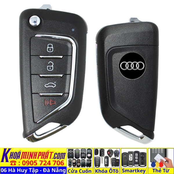 Làm Chìa khoá remote smartkey xe ô tô , Sửa chữa thay vỏ thay pin cho Audi A1 A2 A3 A4 A5 A6 A7 A8 Q3 Q7 - Làm Chìa Khoá Xe Ô Tô - Minh Phát