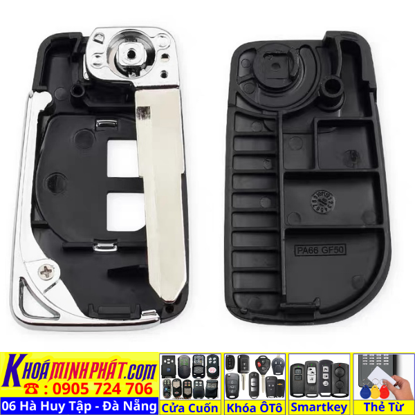 Vỏ Độ gập Chìa khoá xe Suzuki Swift, Celerio, Baleno, Dzire, Ciaz, Grand Vitara, Jimny, XL7, Ertiga S-Cross V913 - Làm Chìa Khoá Xe Ô Tô - Minh Phát Thay pin thay vỏ độ gập smartkey remote