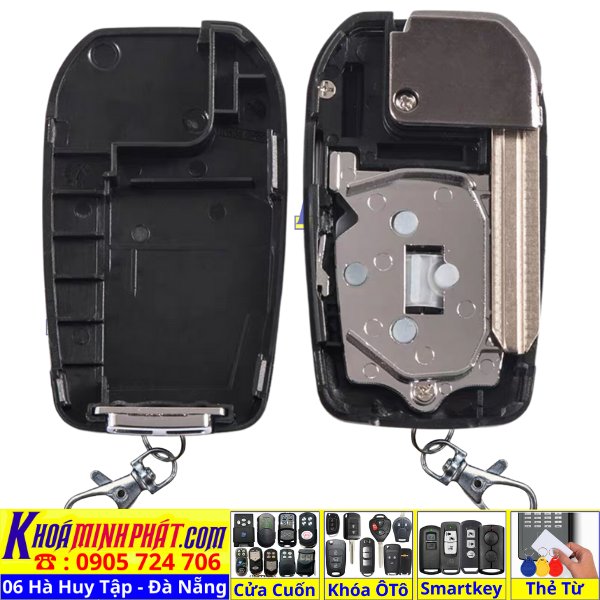 Vỏ Chìa Khoá Gập Toyota Fortuner Innova Camry Vios Altis Hilux Yaris – Gọn Gàng, Sang Trọng – Mã V702 - Làm Chìa Khoá Xe Ô Tô - Minh Phát Thay pin thay vỏ độ gập smartkey remote