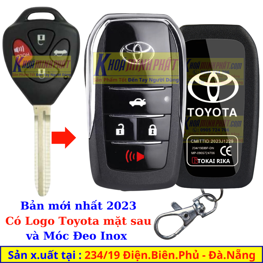 Vỏ độ gập chìa khoá xe Toyota Vios tại Huế