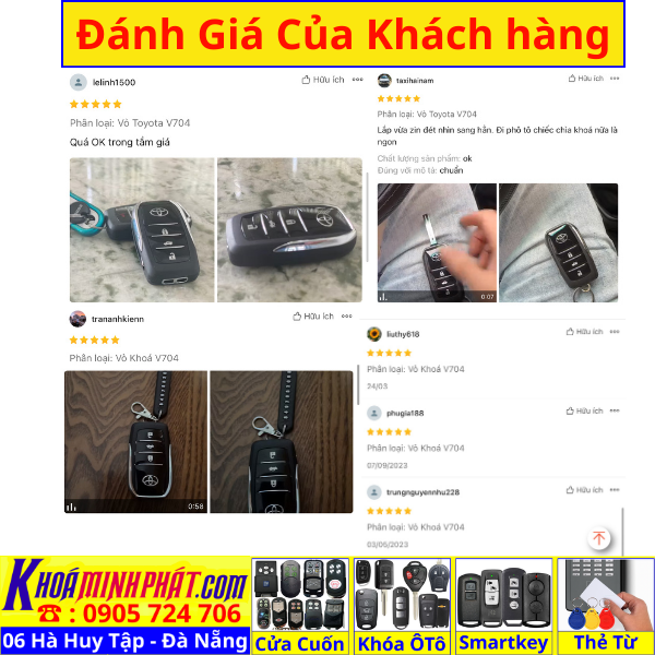  Vỏ Độ Chìa khoá xe Toyota Innova, Fortuner, Corolla Altis V704 - Làm Chìa Khoá Xe Ô Tô - Minh Phát Thay pin thay vỏ độ gập smartkey remote
