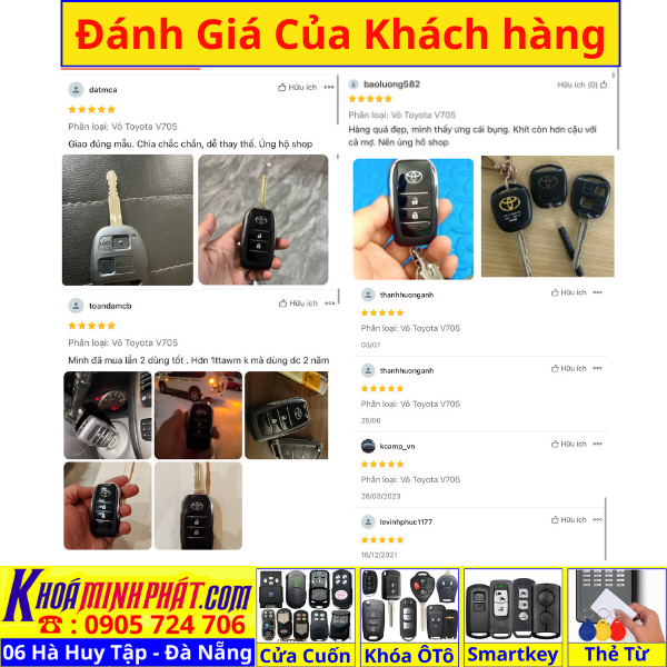  Vỏ chìa khóa độ gập Toyota Land Cruiser, Fortuner, Prado V705 – Nâng cấp sang trọng - Làm Chìa Khoá Xe Ô Tô - Minh Phát Thay pin thay vỏ độ gập smartkey remote