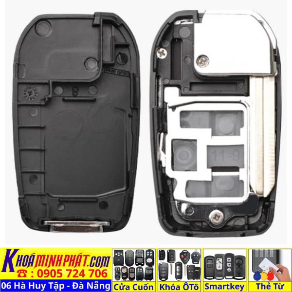  Vỏ chìa khóa độ gập Toyota Land Cruiser, Fortuner, Prado V705 – Nâng cấp sang trọng - Làm Chìa Khoá Xe Ô Tô - Minh Phát Thay pin thay vỏ độ gập smartkey remote