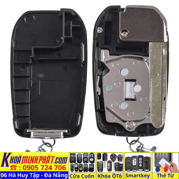 Vỏ Độ Gập Chìa Khóa Ô Tô Toyota Wigo, Avanza V707 – Nâng Cấp Remote Gập Cao Cấp, Giữ Nguyên Mạch Zin - Làm Chìa Khoá Xe Ô Tô - Minh Phát Thay pin thay vỏ độ gập smartkey remote