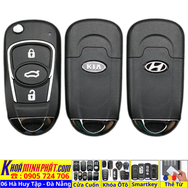 Vỏ nút nhựa chống lũng Chìa Khóa Xe Ô Tô Kia Morning, Picanto, Cerato, Forte, K3, Rio, Soul, Sportage, Sorento, Carens, Rondo, Optima V48 - Làm Chìa Khoá Xe Ô Tô - Minh Phát Thay pin thay vỏ độ gập smartkey remote