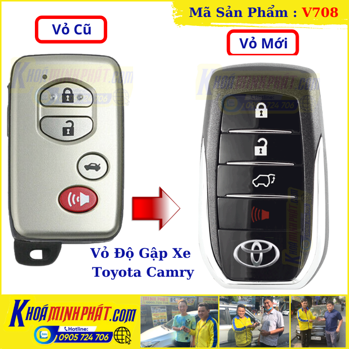 Hình ảnh Vỏ Độ Chìa khoá xe Toyota Venda, Camry 3.5 đời mới 1